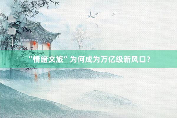 “情绪文旅”为何成为万亿级新风口？