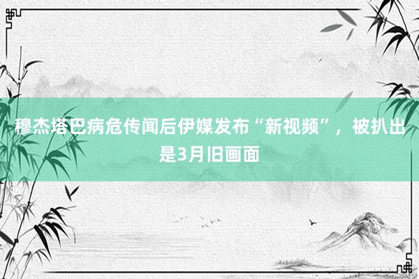 穆杰塔巴病危传闻后伊媒发布“新视频”，被扒出是3月旧画面