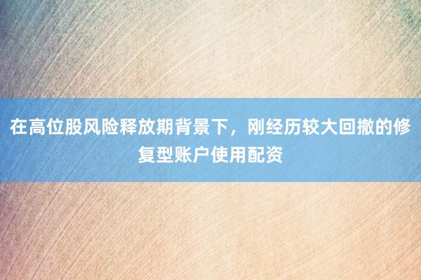 在高位股风险释放期背景下，刚经历较大回撤的修复型账户使用配资