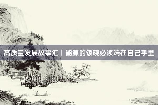 高质量发展故事汇丨能源的饭碗必须端在自己手里