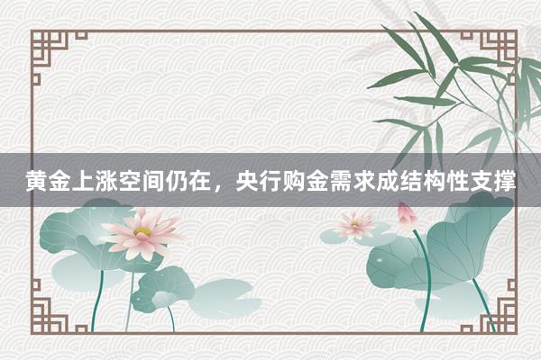 黄金上涨空间仍在,央行购金需求成结构性支撑