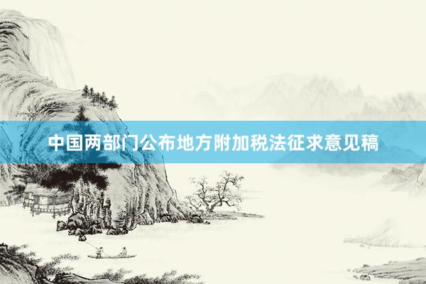 中国两部门公布地方附加税法征求意见稿