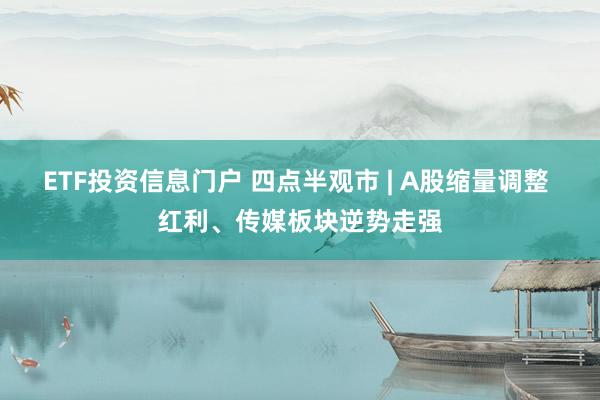 ETF投资信息门户 四点半观市 | A股缩量调整 红利、传媒板块逆势走强